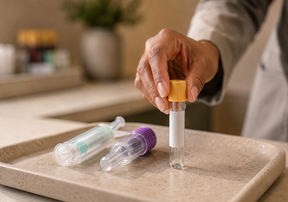 Biomarker testing materials prepared for a client in South Lake Tahoe CA