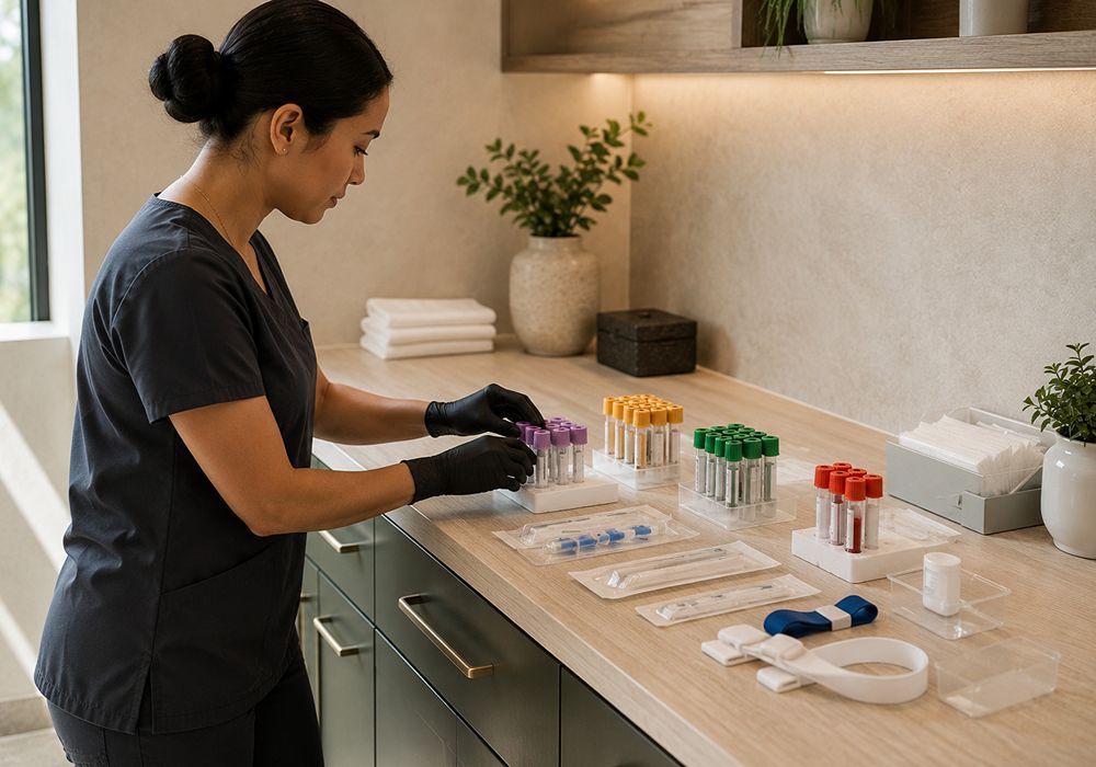 Advanced lab testing materials being prepared in South Lake Tahoe CA